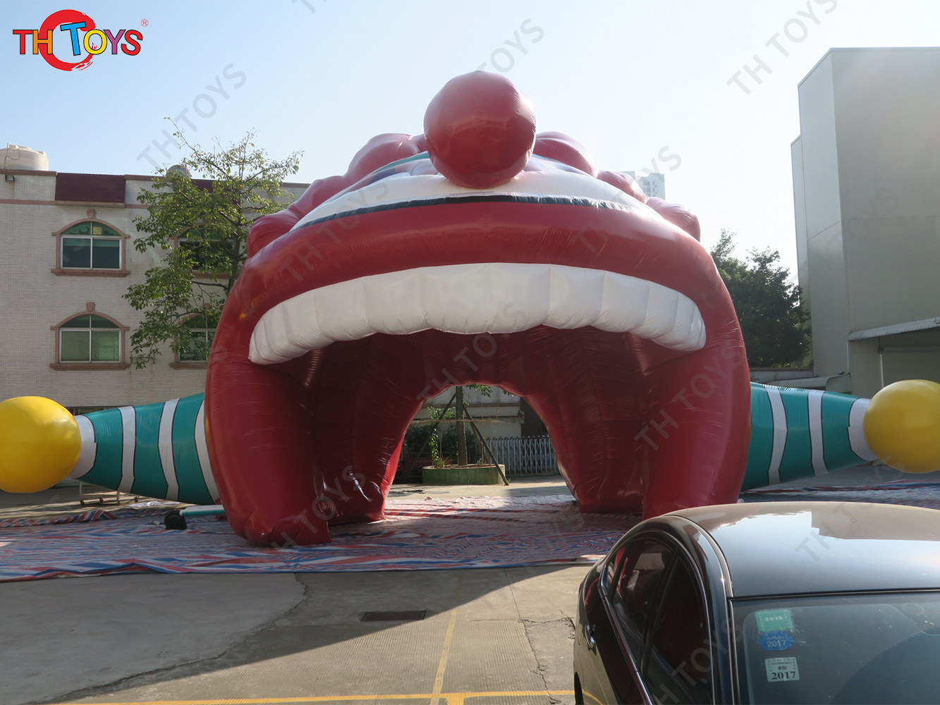 8x5m Inflatable Mammuth Tunnel Arch Inflatable Animal Helmet Entrance Tunnel For Sports Events