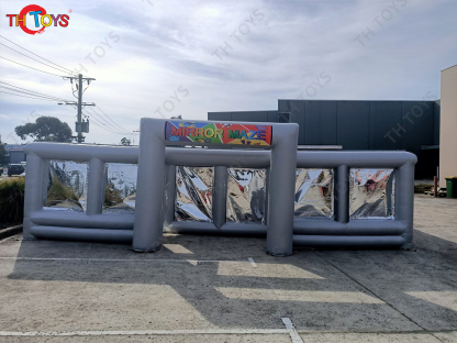 outdoor Haunted Halloween Inflatable Maze for Adults Kids, customzied inflatable mirror maze for sale