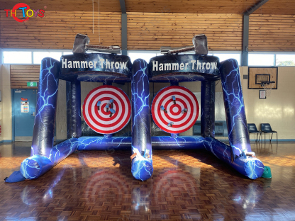 Outdoor axe/hammer throwing game, PVC customized inflatable axe dart sport games for sale
