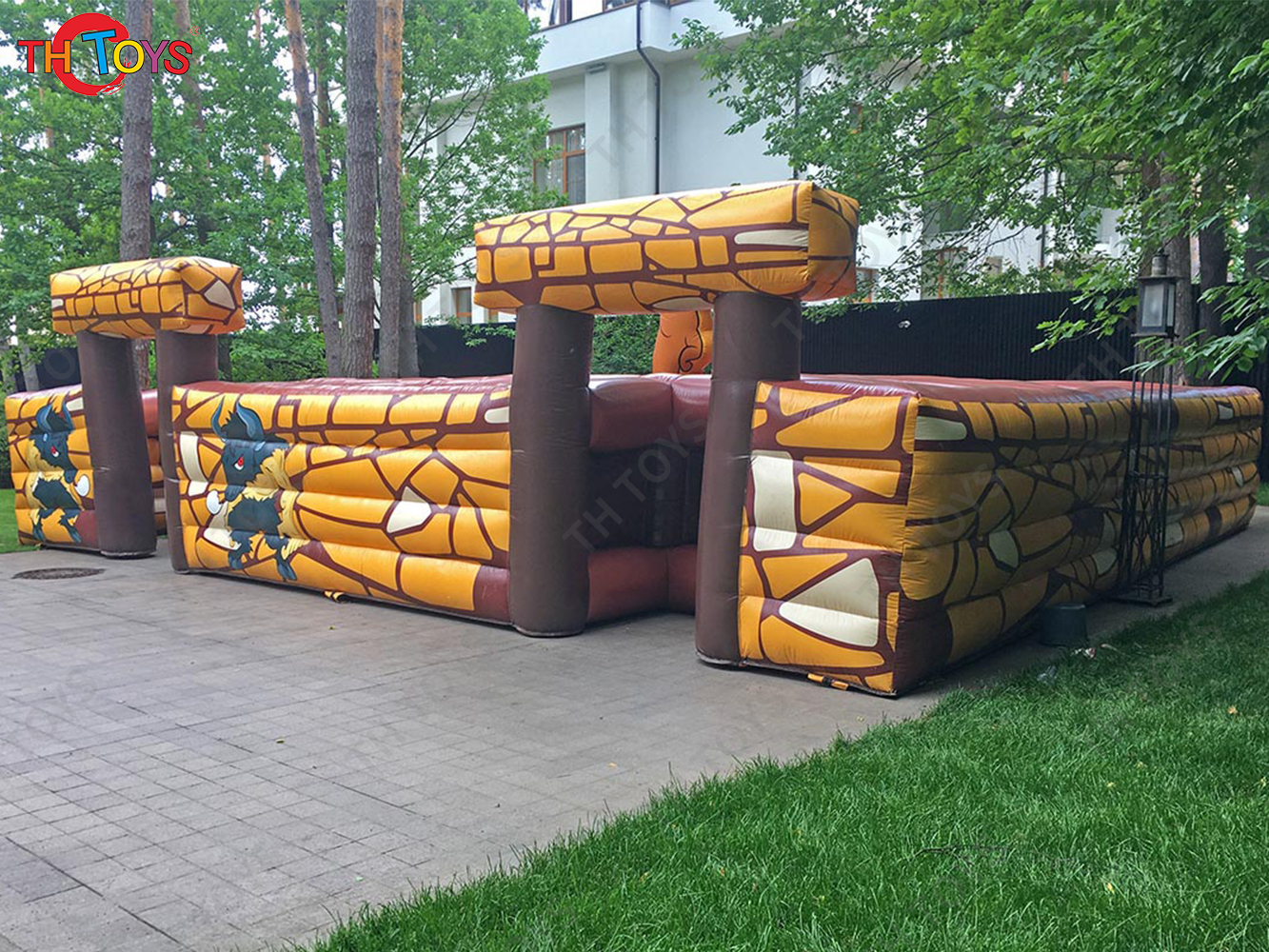 Giant Inflatable Labyrinth Obstacle Courses, Inflatable Animal Jungle Maze laser tag game arena for sale