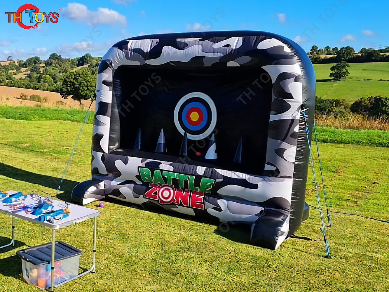 Inflatable Interactive Games Inflatable Shooting Range Sport Game Kids Carnival Darts Shooting Toys
