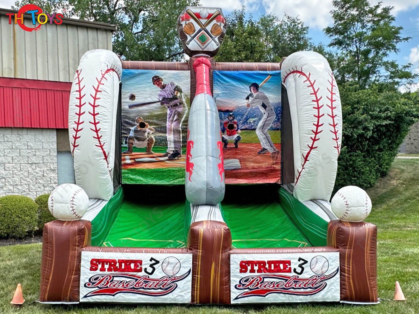 Outdoor Inflatable Carnival Game Strike 3 Baseball Challenge Sport Game