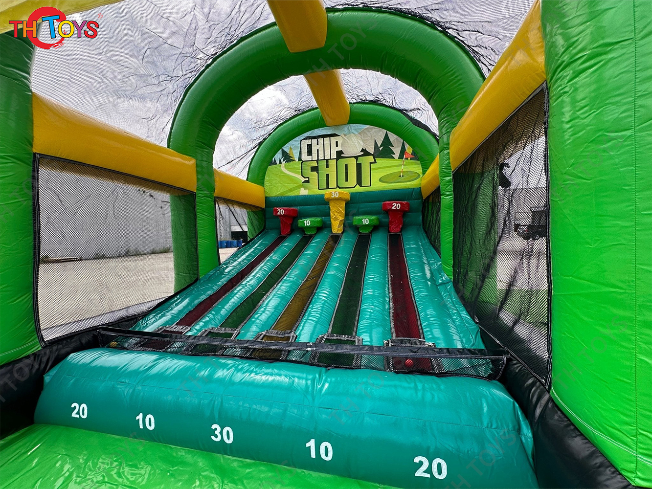 Funny Chip Shot Commercial Interactive Inflatable Sports Carnival Game