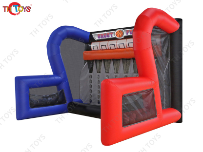 4x3m New Game Commercial Basketball Toss Inflatable Connect Four Hot Shot Basketball Carnival Games