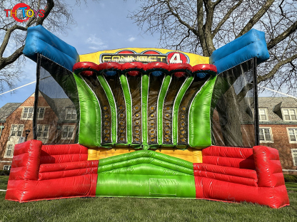 4x3m New Game Commercial Basketball Toss Inflatable Connect Four Hot Shot Basketball Carnival Games