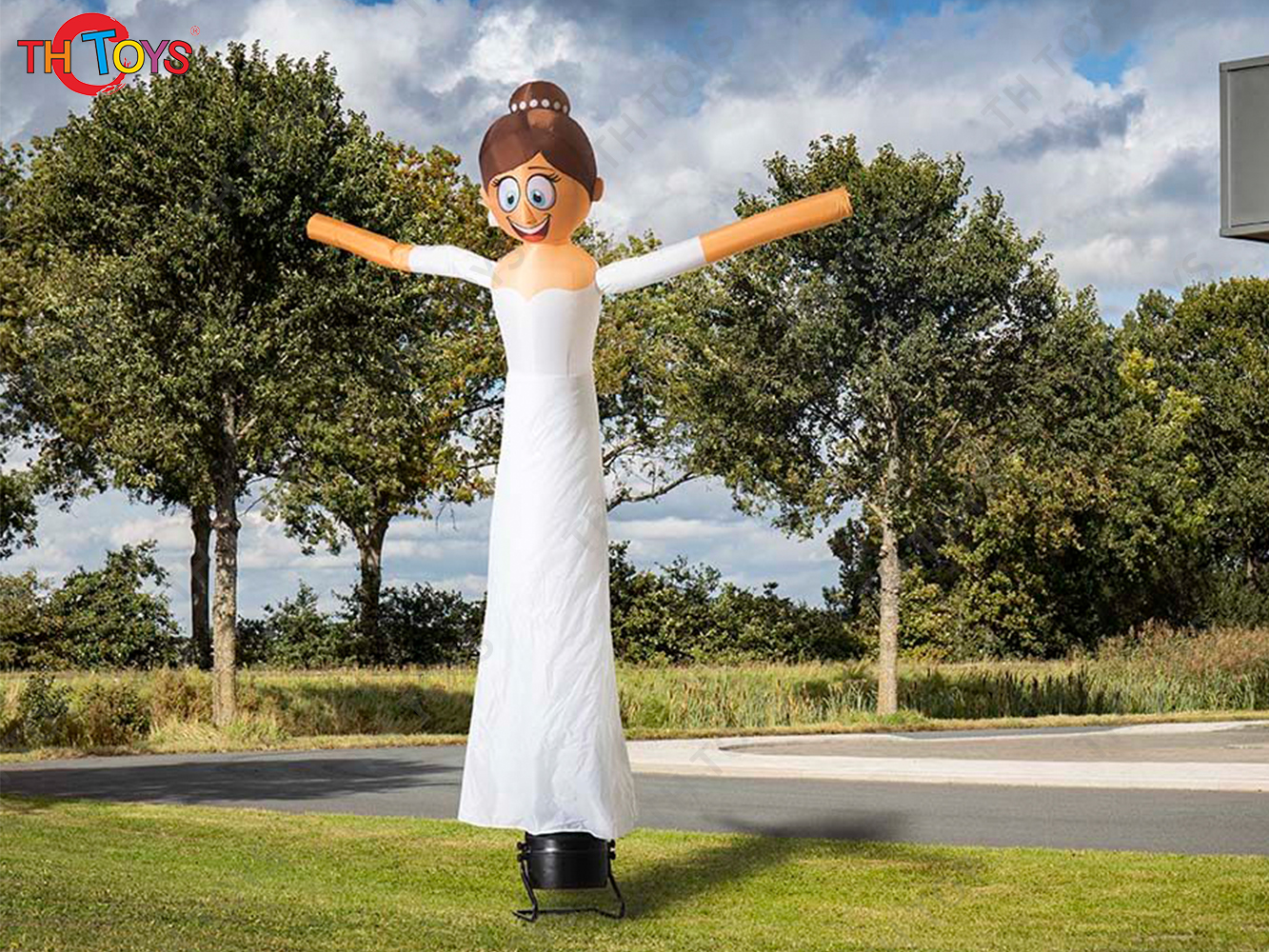 Wedding Decoration Skydancer Bride and Groom Inflatable Air Dancer Sky Dancing Cartoon with Blower