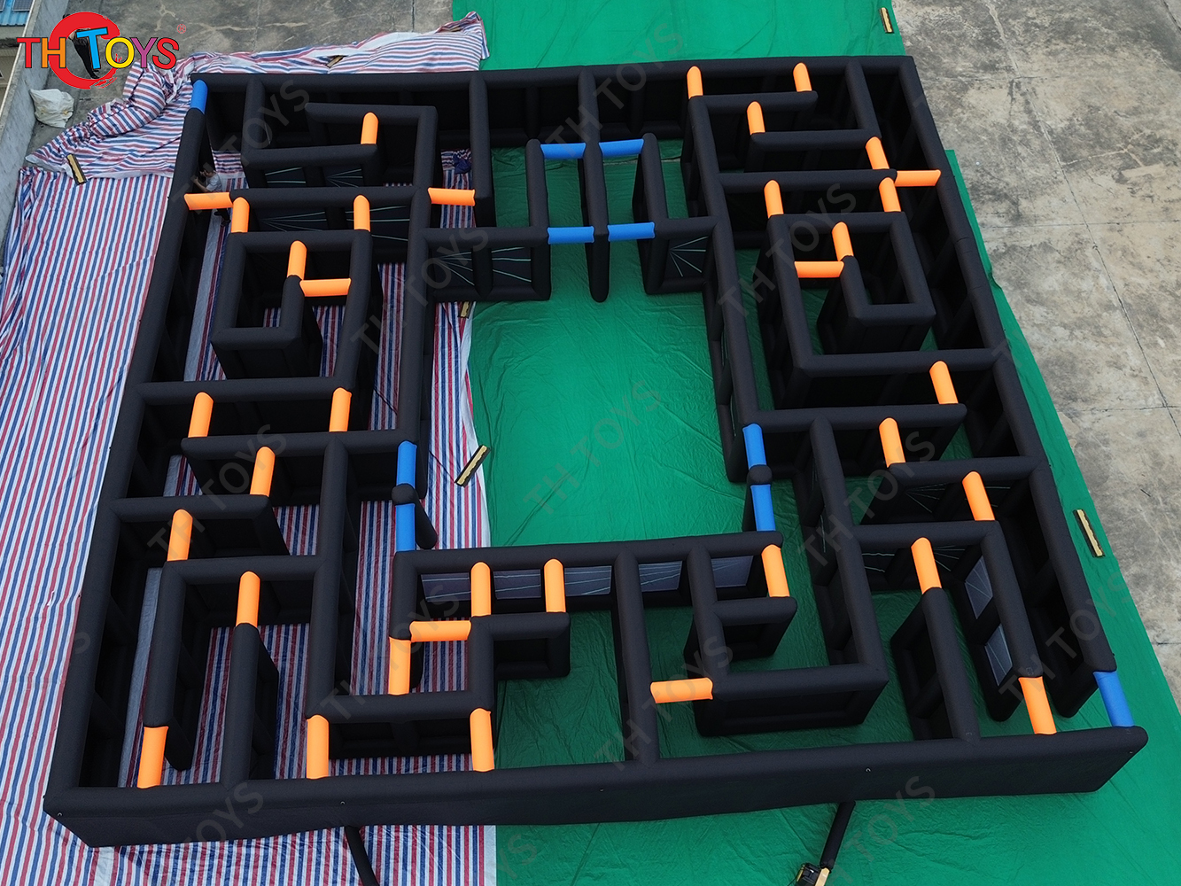 16m Large Outdoor Inflatable Mobile Laser Tag Arena Maze