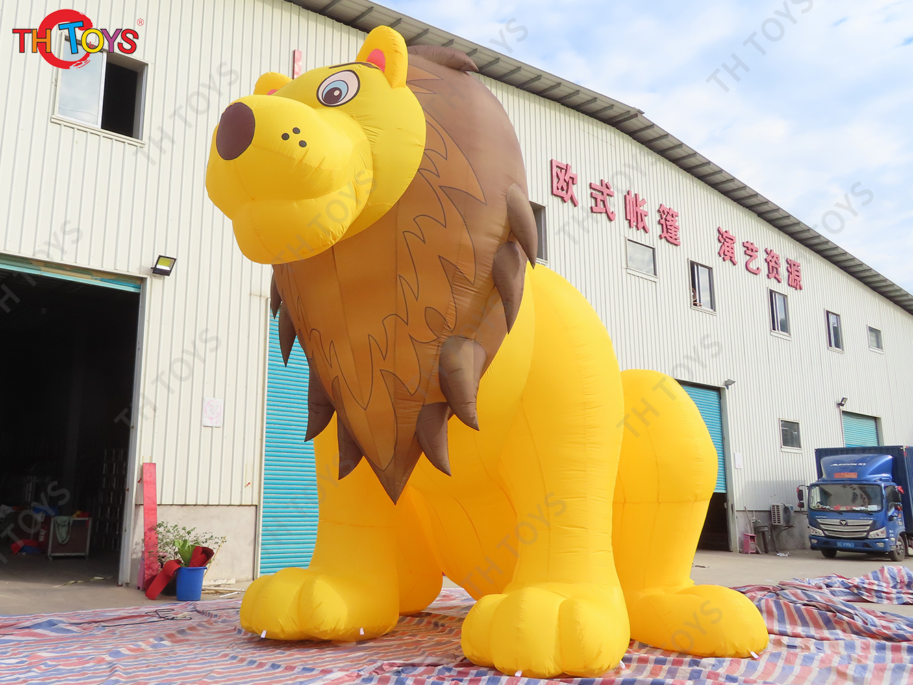Giant Inflatable Lion Replica Model Animal Cartoon Lion for Outdoor Commercial Advertising Decoration