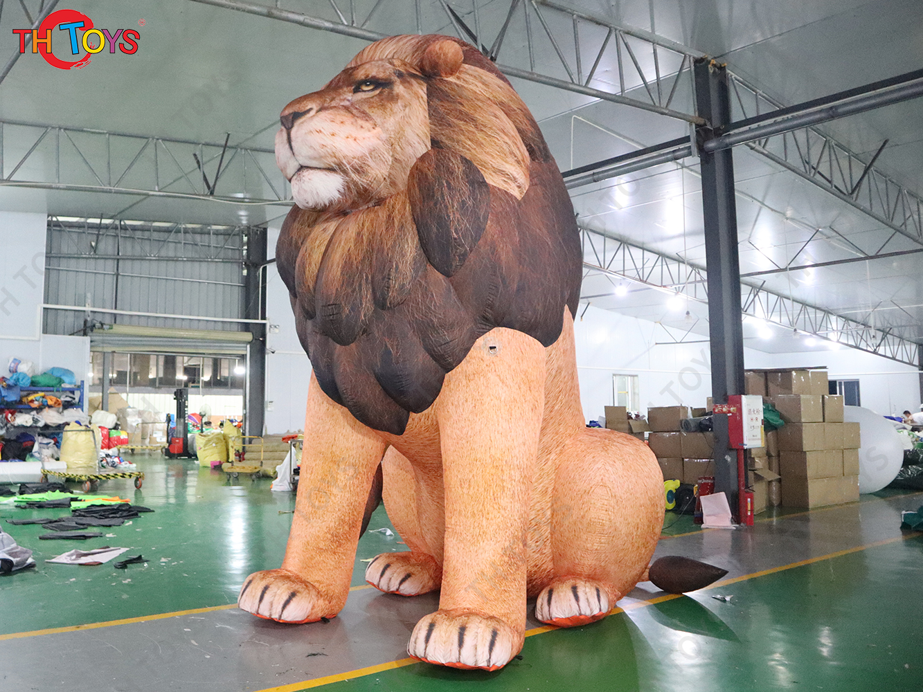 Outdoor Lifelike Giant Inflatable Lion Large Realistic Inflatable Animal Replicas For Park Decoration