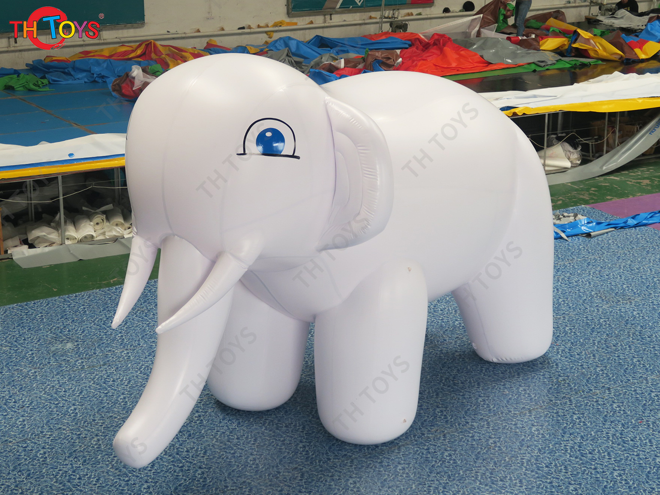 Outdoor Advertising Inflatable Elephant Replica Ground Balloon Giant Pink Inflatable Elephant Model