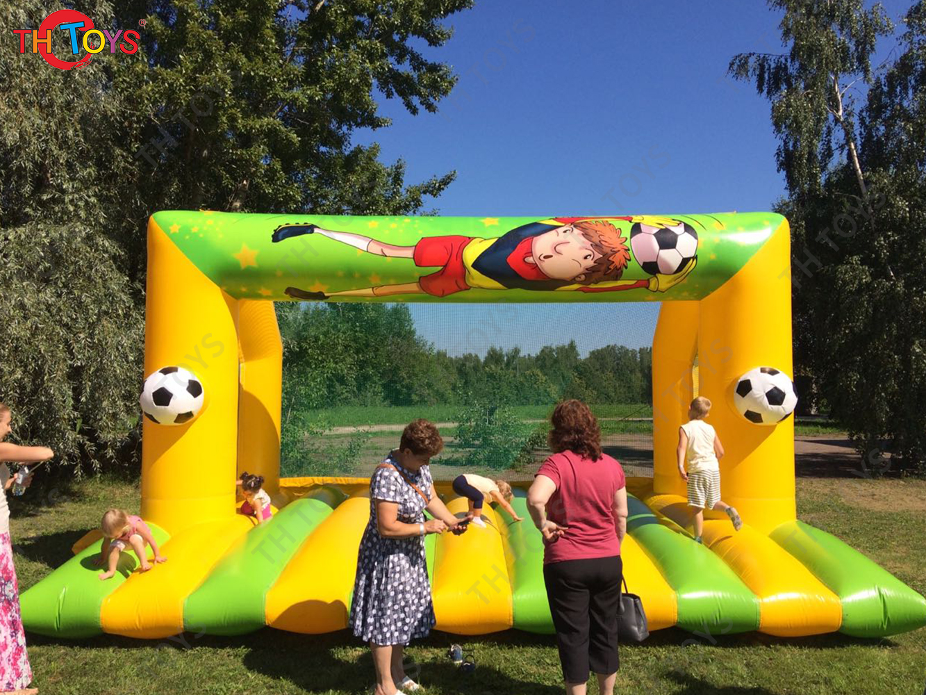 5x4m Commercial Inflatable Soccer Goal Football Shoot Out Game with Blower