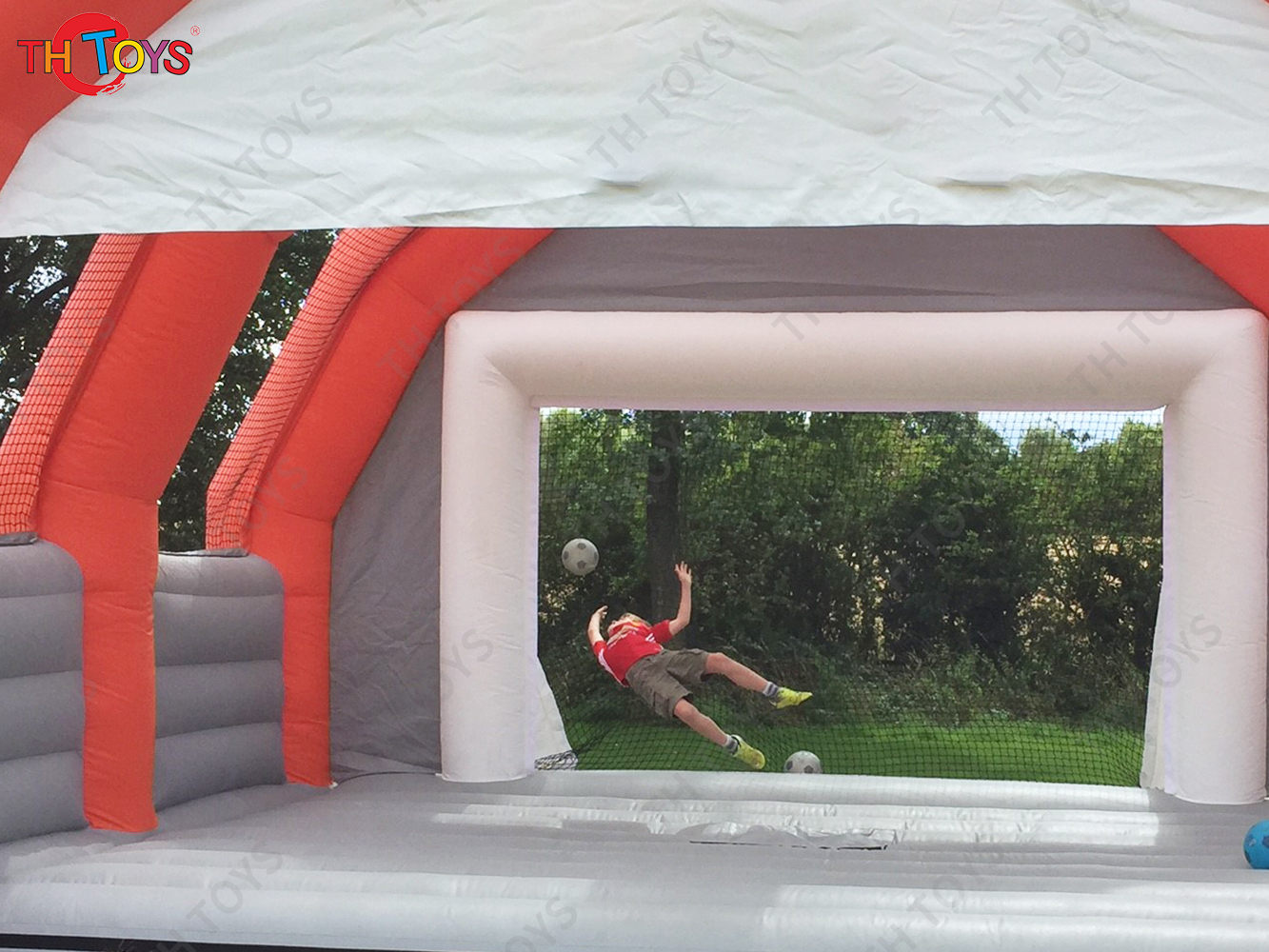 Bouncy Goalkeeper Sports Inflatables Commercial Inflatable Soccer Goal Football Shoot Out Game with Blower