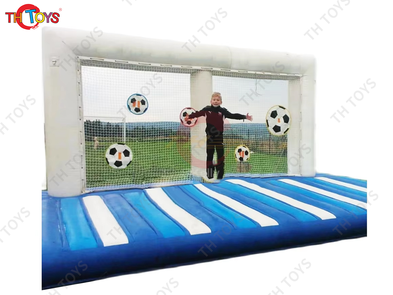 Giant Inflatable Football Goal Shooting Game Cheap Commercial Inflatable Soccer Shoot Carnival Game Toys