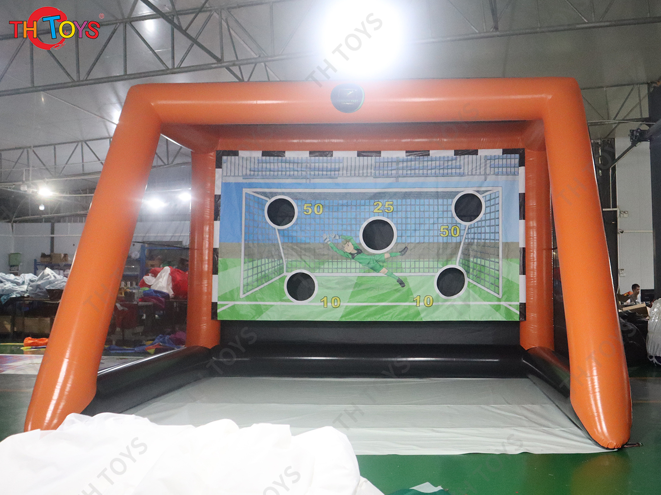 5x4m Inflatable Football Soccer Toss Gate Outdoor Blow Up Inflatable Shoot Out Carnival Game Goal for Sale