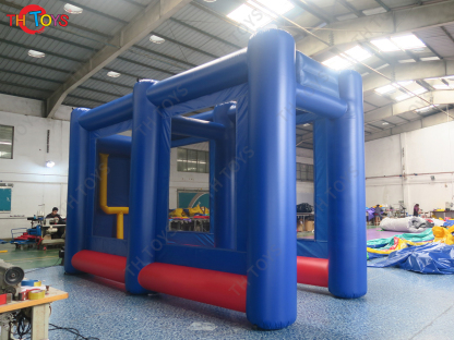 Blue Inflatable Rugby Goal American Football Toss Shooting Field Goal Inflatable Sport Game with Blower