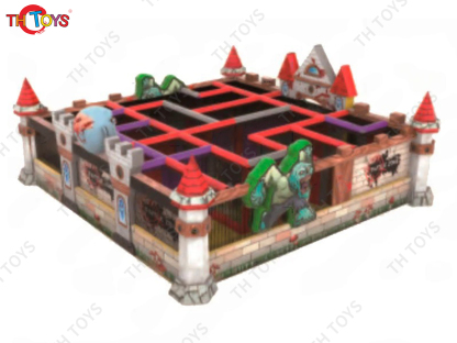 Inflatable Zombie Halloween Haunted House Laser Tag Maze