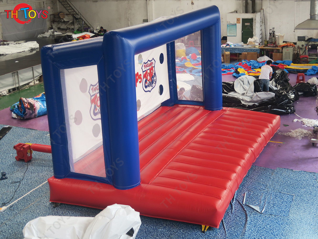7x4m Optional Giant Carnival Sport Inflatable Soccer Target Football Goal Shootout Goal Unisex for Playground Use