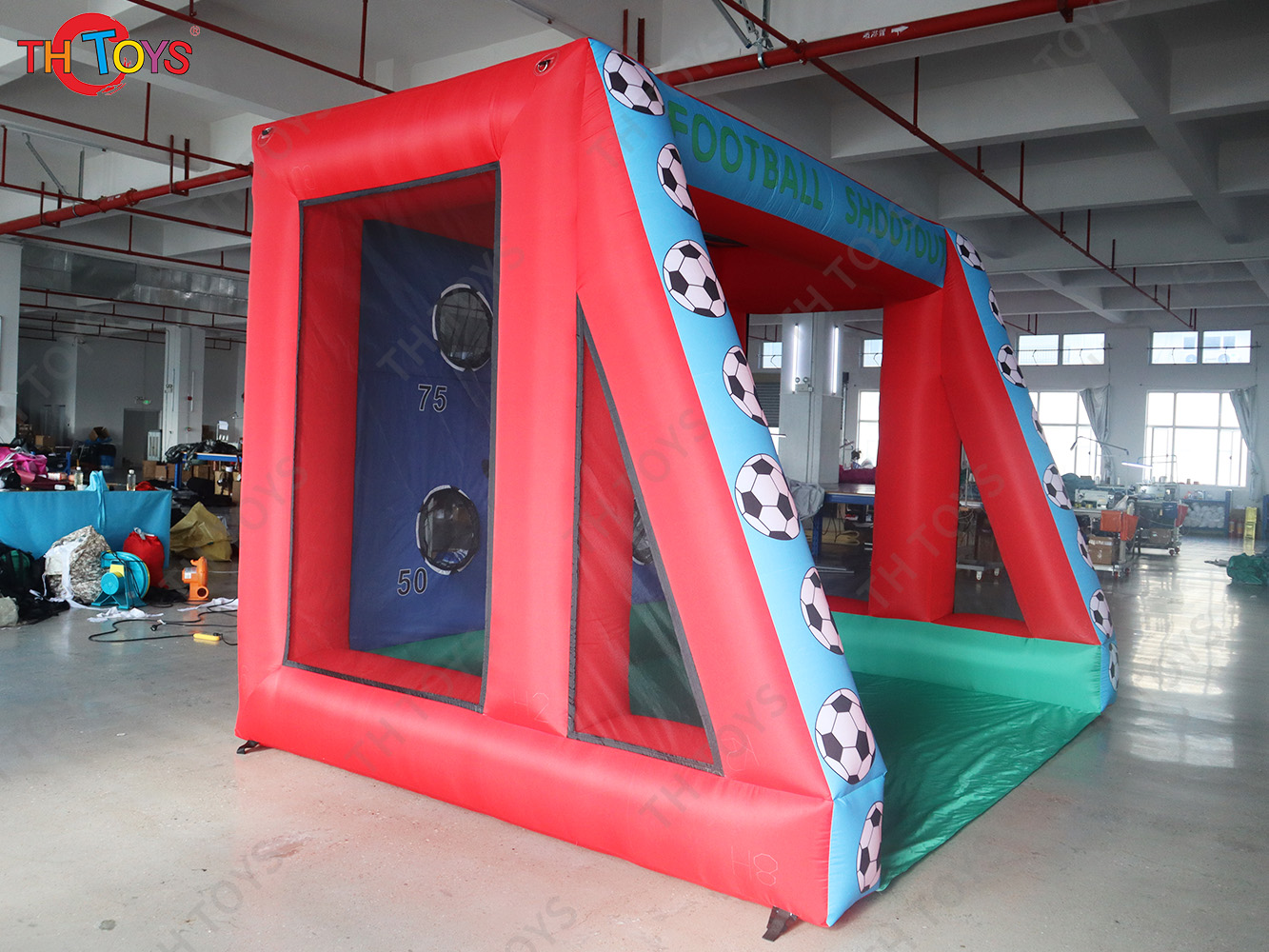 4x3m Optional Inflatable Football Shoot Out Game Inflatable Football Goal Carnival Sport Game Toys for Sale