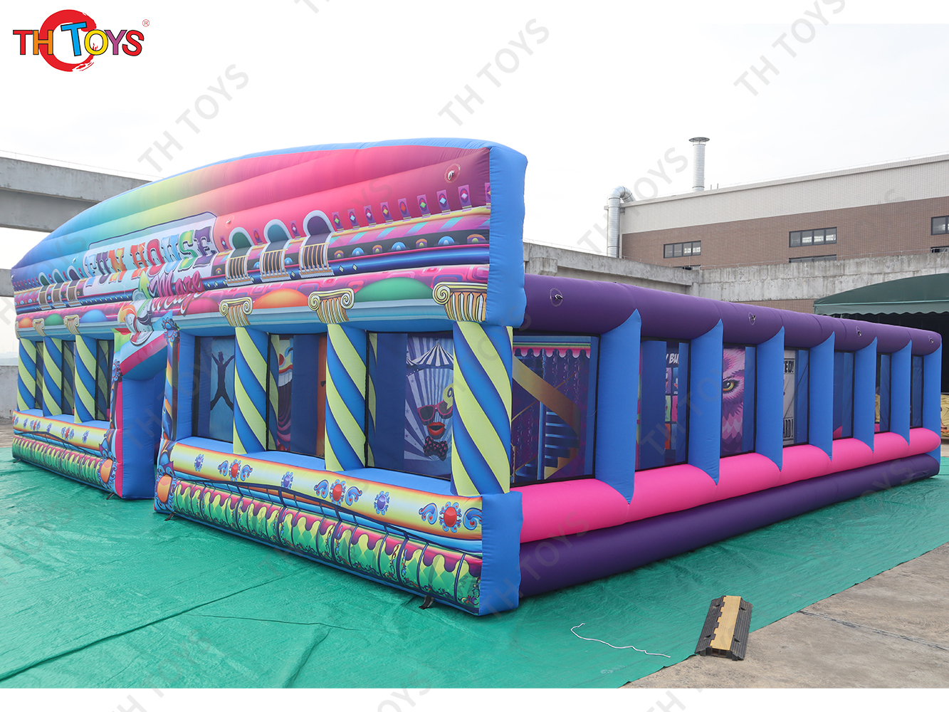 10x10m 33x33ft outdoor inflatable maze,circus theme fun house laser tag inflatable maze court