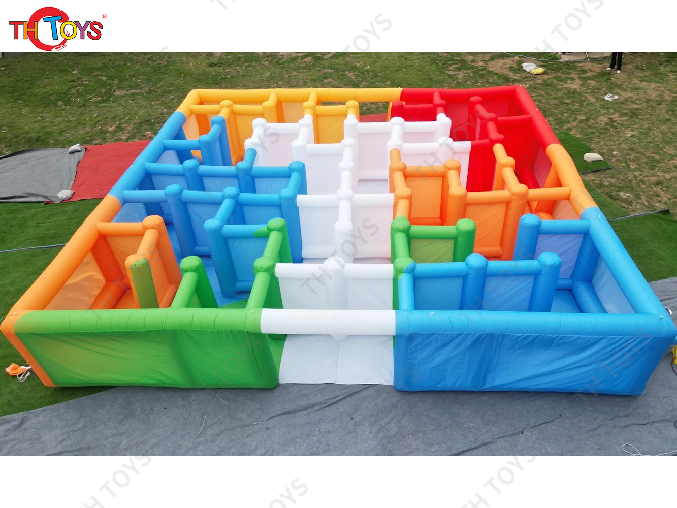 8x8m Team Building Inflatable Games Labyrinth, colorful giant Inflatable maze laser tag sport games