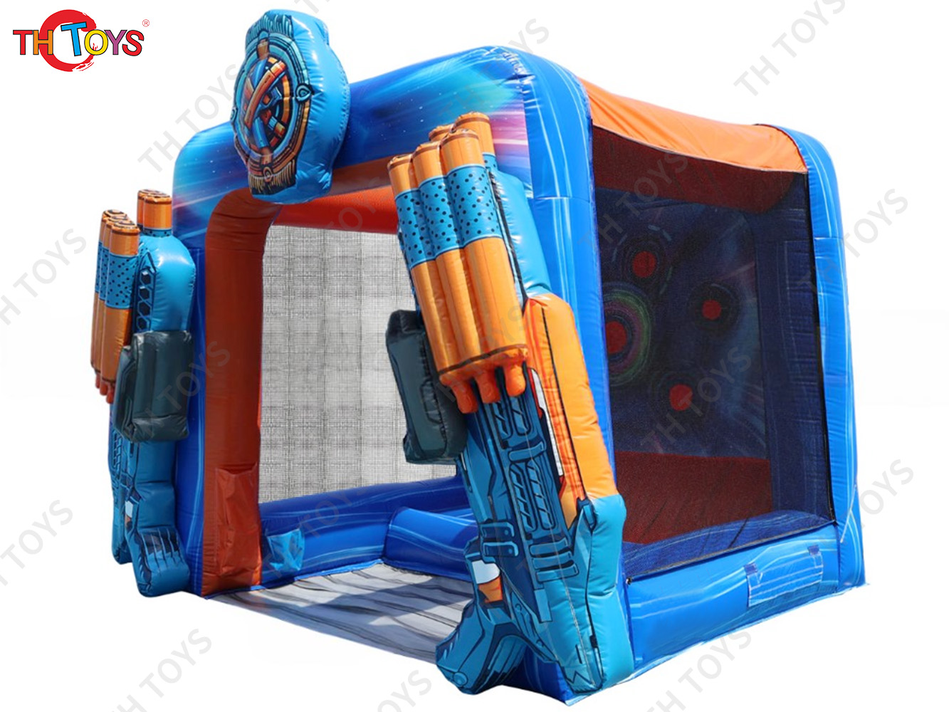 IPS Inflatable Target Blast Interactive Game Play IPS System Football Shooting Goal Inflatable Carnival Sport Games