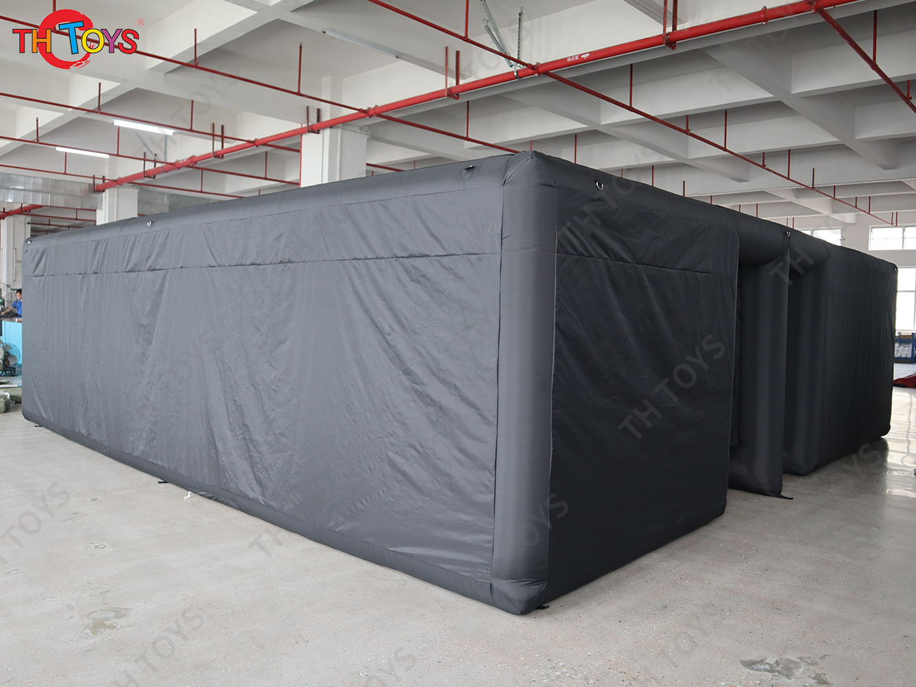 New Design Black Fun Maze Game Large Inflatable Halloween Haunted House Inflatable Haunted Labyrinth Maze for Outdoor Play