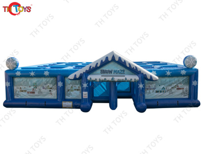 gingerbread Christmas Inflatable Laser Tag Arena, portable Inflatable Maze Games for Christmas party