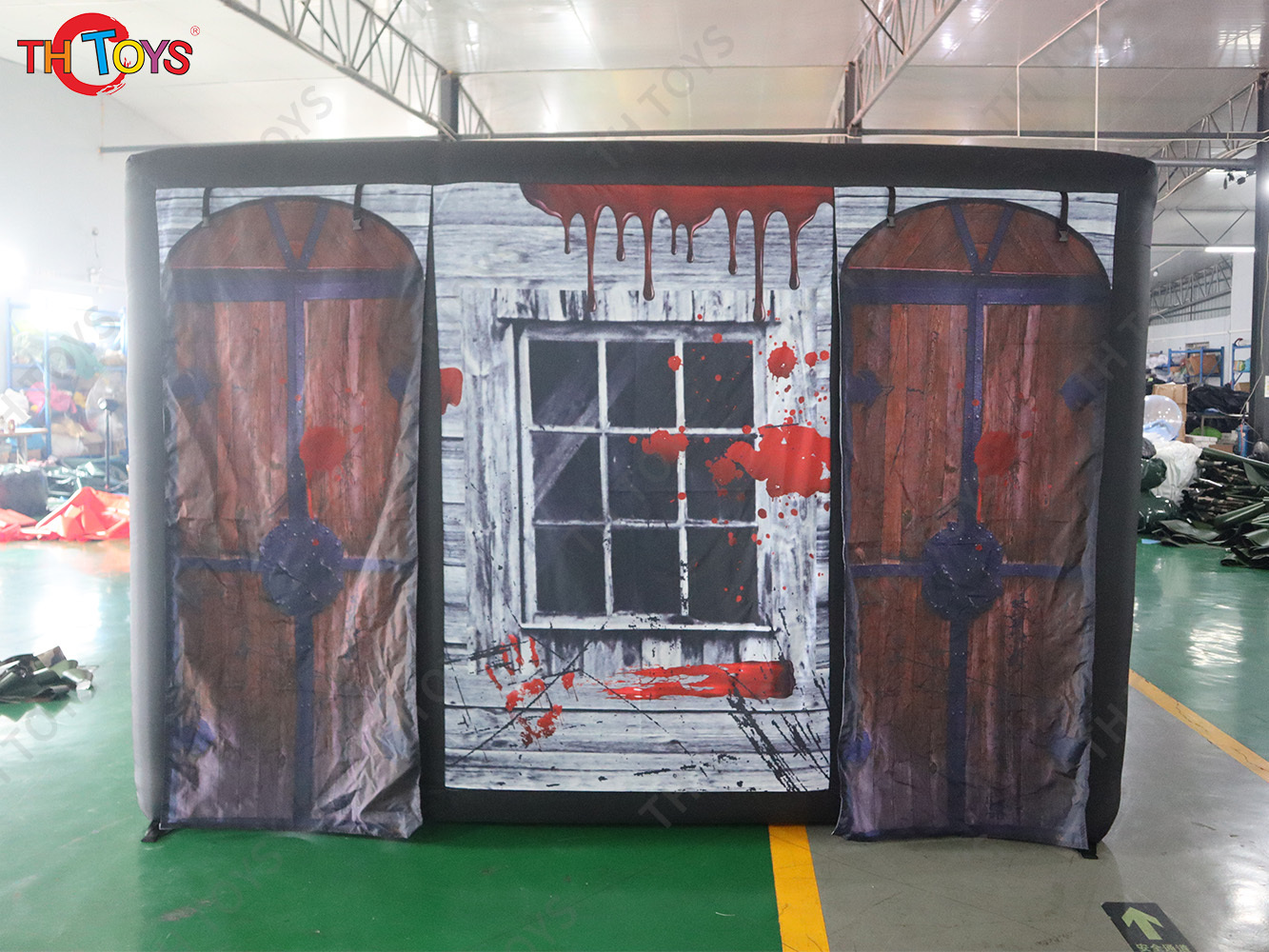 Custom Made Inflatable Halloween Haunted House Maze Blow Up Air Labyrinth Maze Challenge Game with Blower