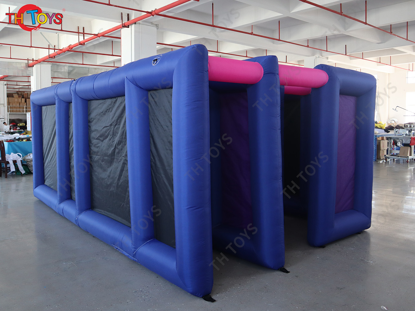 New Design Black Fun Maze Game Large Inflatable Halloween Haunted House Inflatable Haunted Labyrinth Maze for Outdoor Play