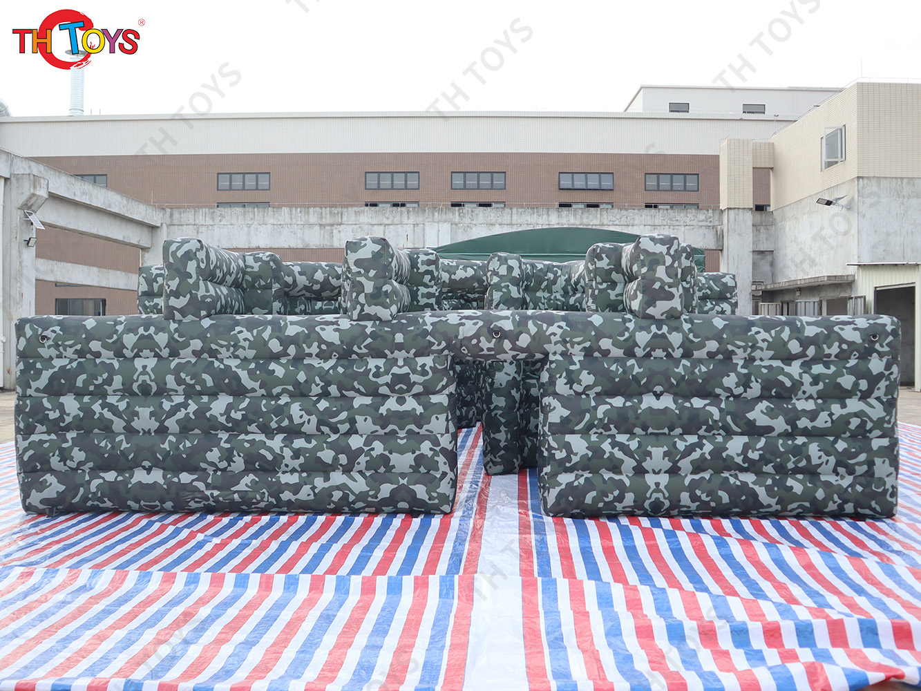 Large Outdoor Inflatable Laser Tag Maze Game Square Obstacle Course Commercial Labyrinth For Kids And Adults