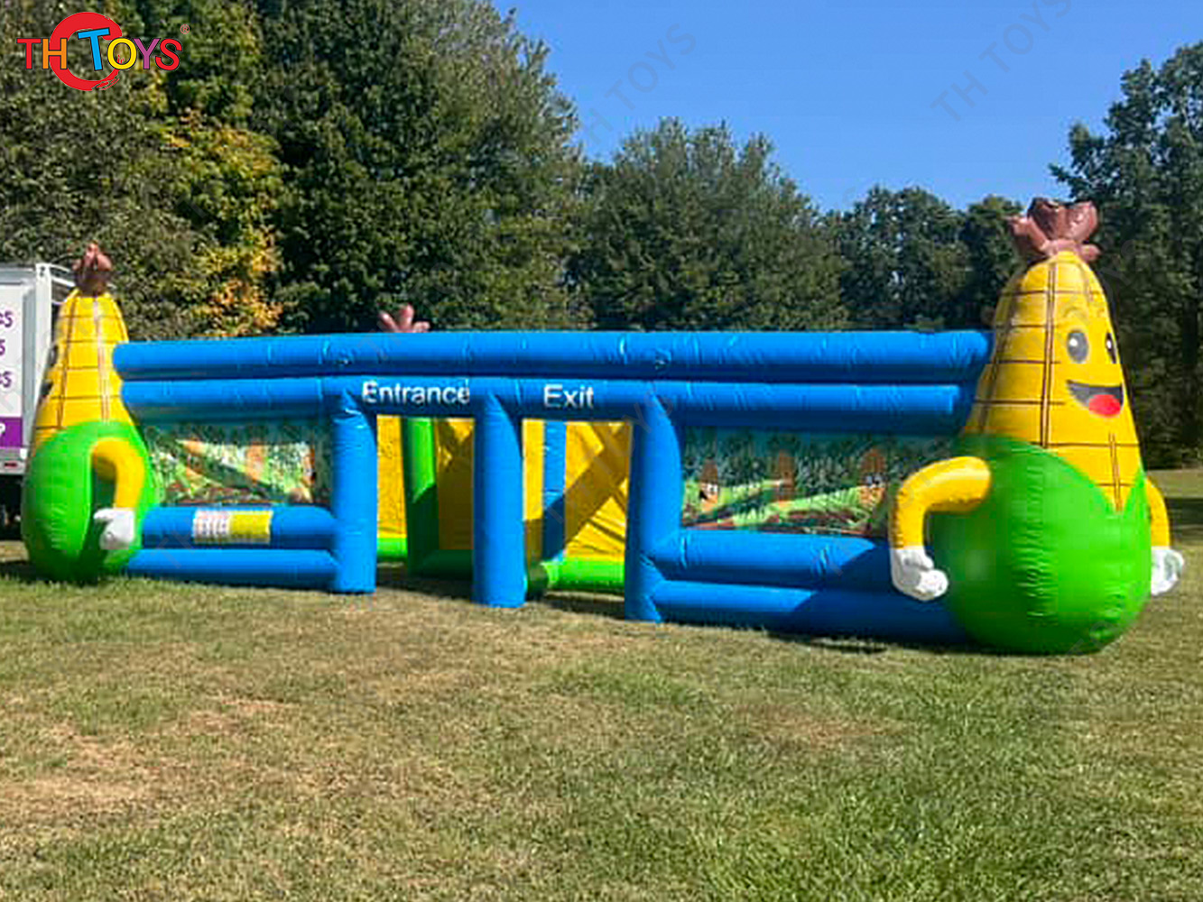 inflatable Halloween huanted house, customized inflatable corn maze Labyrinth arena laser tag games