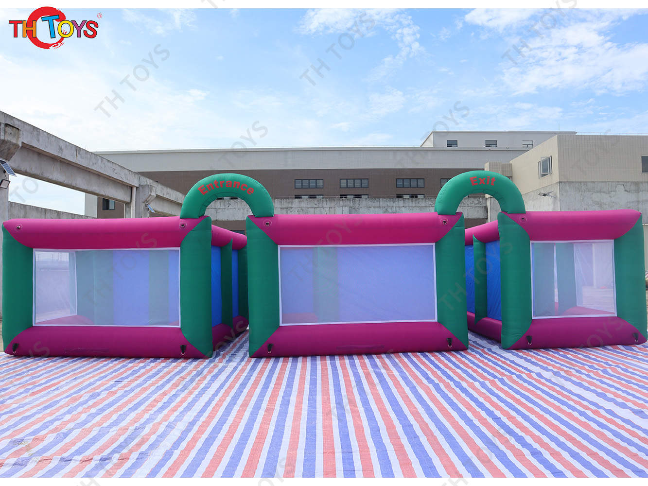 Giant inflatable haunted house, outdoor portable customized inflatable maze tag for Halloween