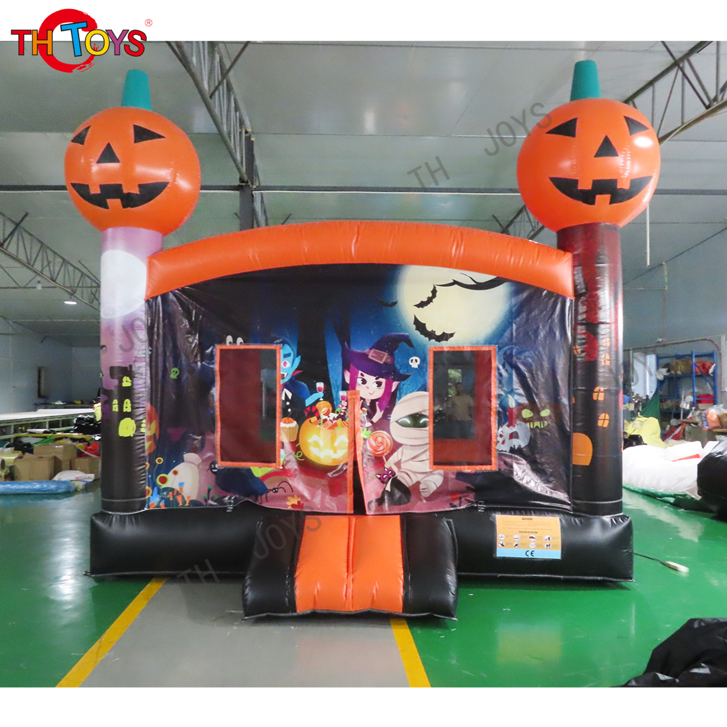 Hot Sale Kids Bouncing Castle Pumpkin Inflatable Halloween Bounce House 13ft Bouncer