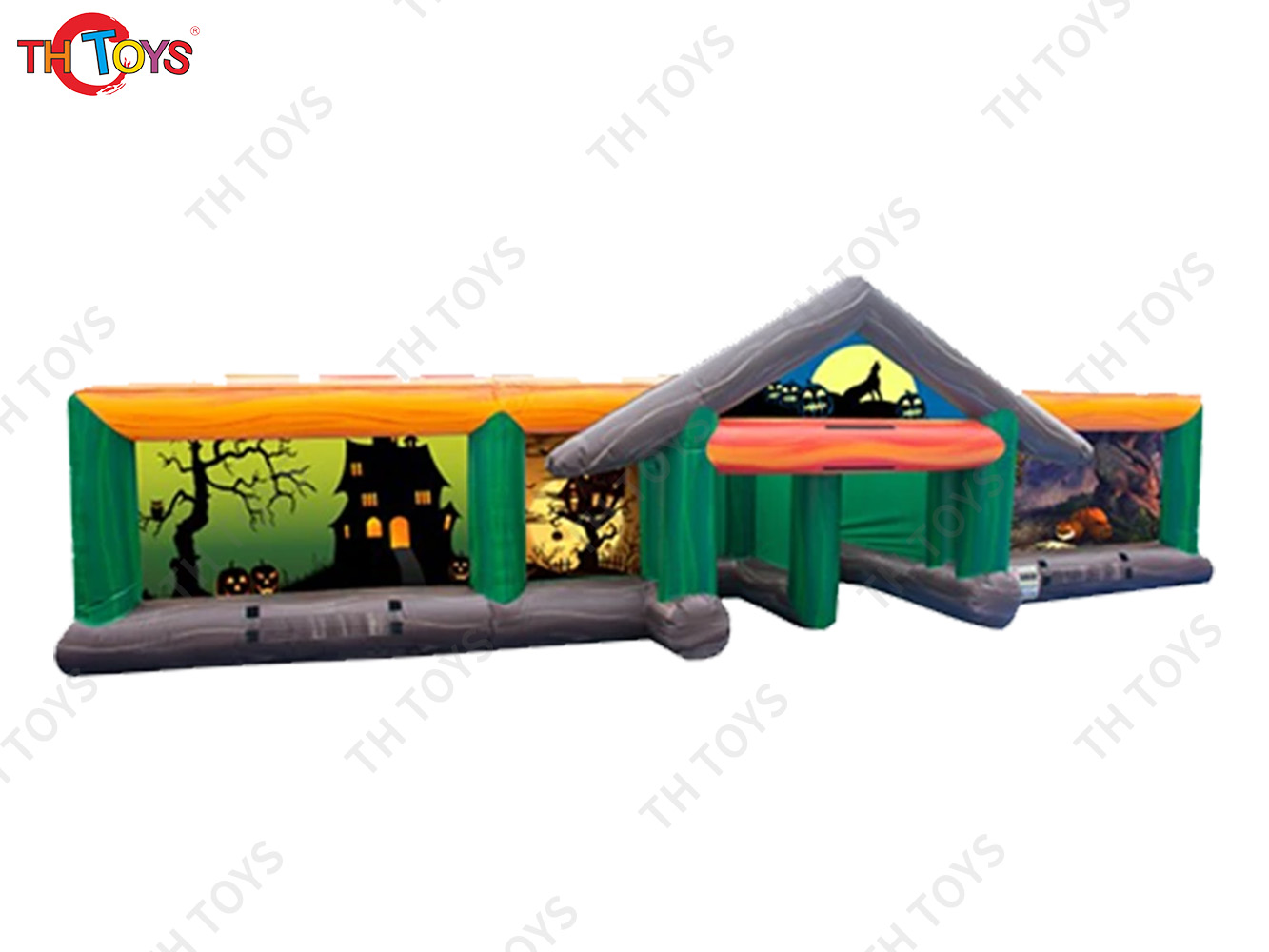 Sea Ship Outdoor Giant Inflatable Haunted Maze Snow Maze Custom Made PVC Tarpaulin Commercial Inflatable Maze Tag with Blower