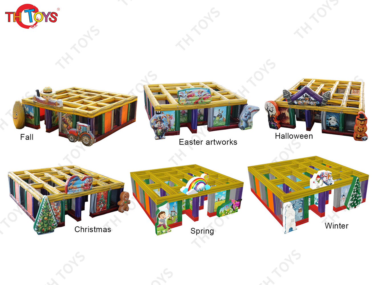 express shipment,customized inflatable Haunted house Easter maze, outdoor Inflatable laser tag funny game labyrinth