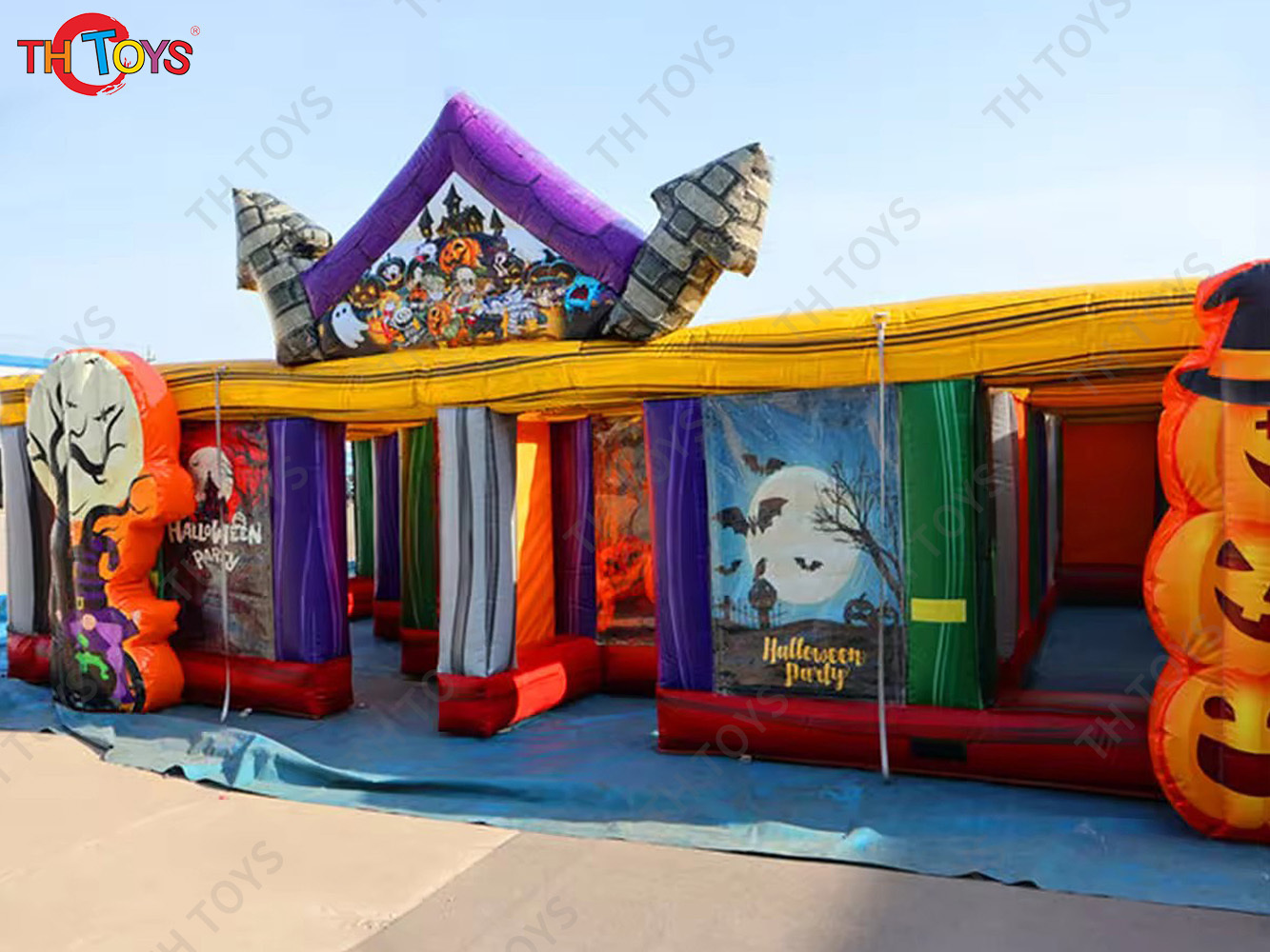 express shipment,customized inflatable Halloween Haunted house maze, outdoor Inflatable laser tag funny game labyrinth