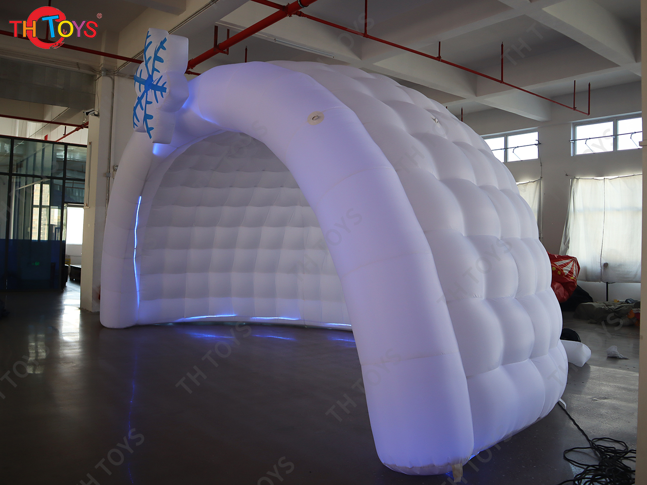 outdoor portable inflatable party tent, inflatable dome tent, blow up Snow Igloo with LED light