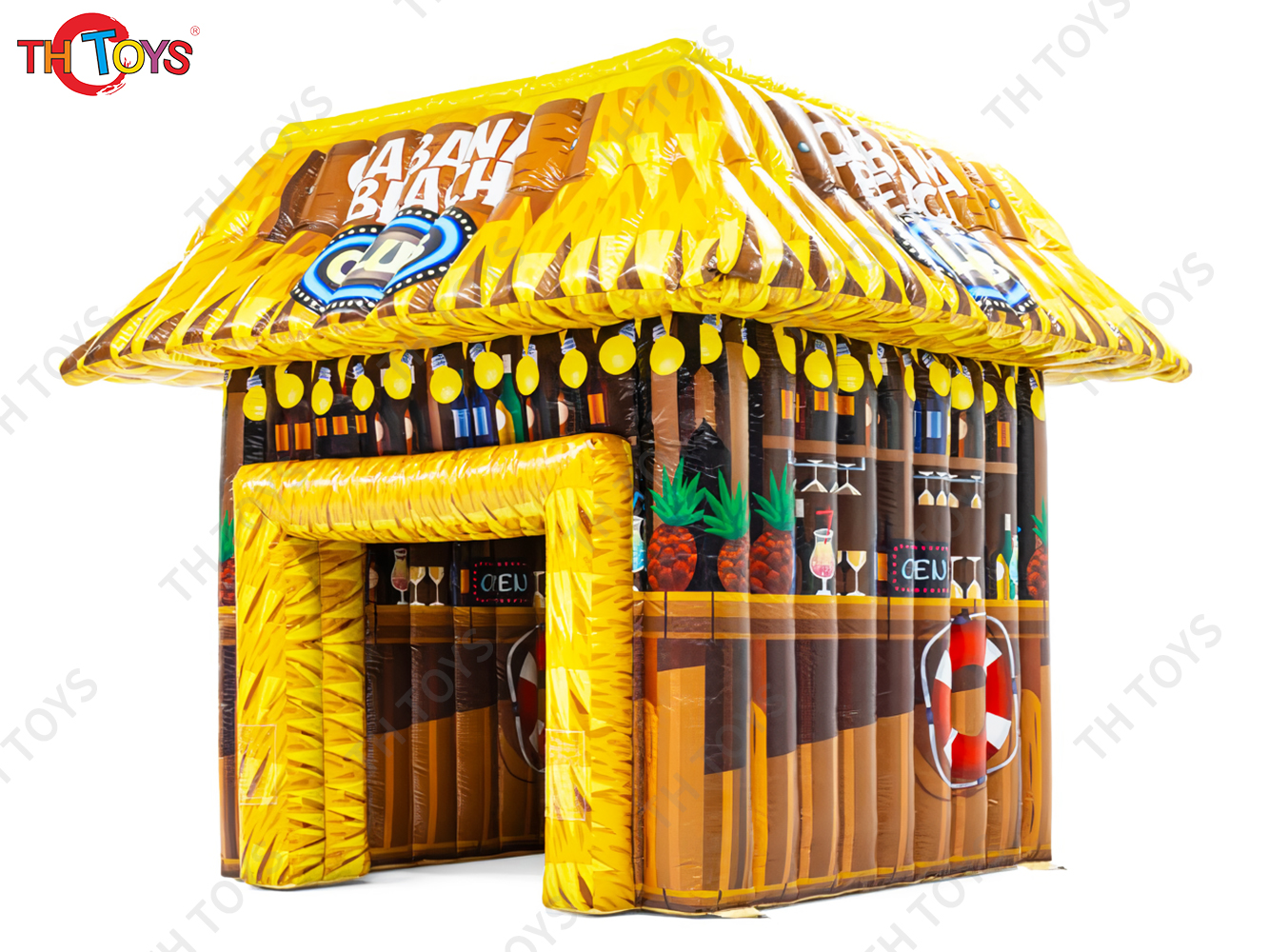 Commercial Durable Pineapple Inflatable Beach Pub Tent New Design Blow Up Beach Tent with Blower