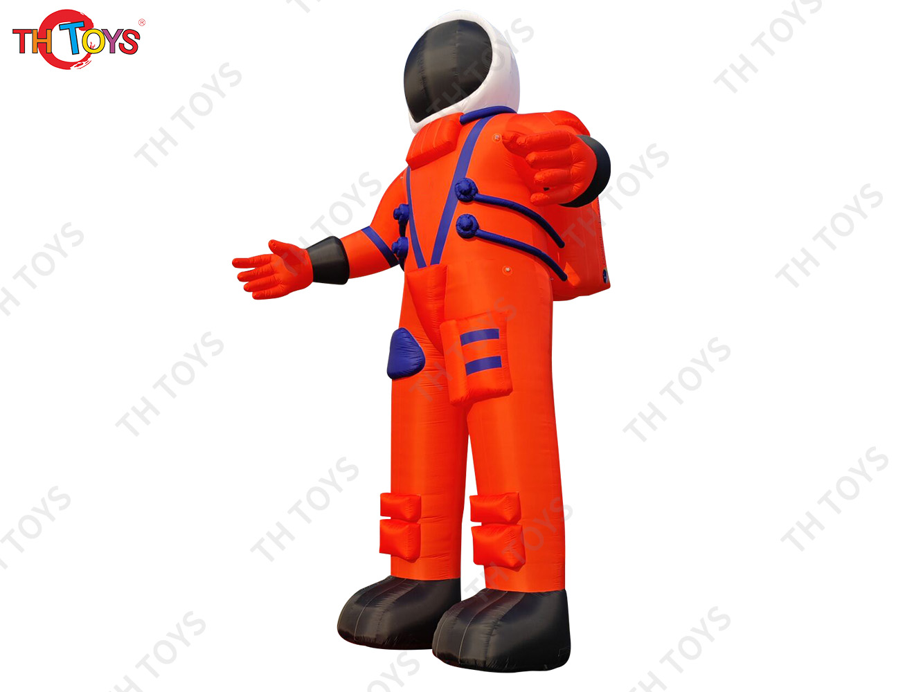 Orange Inflatable Spaceman Cartoon Character Luminous Stage Decoration Inflatable Astronaut with Lighting