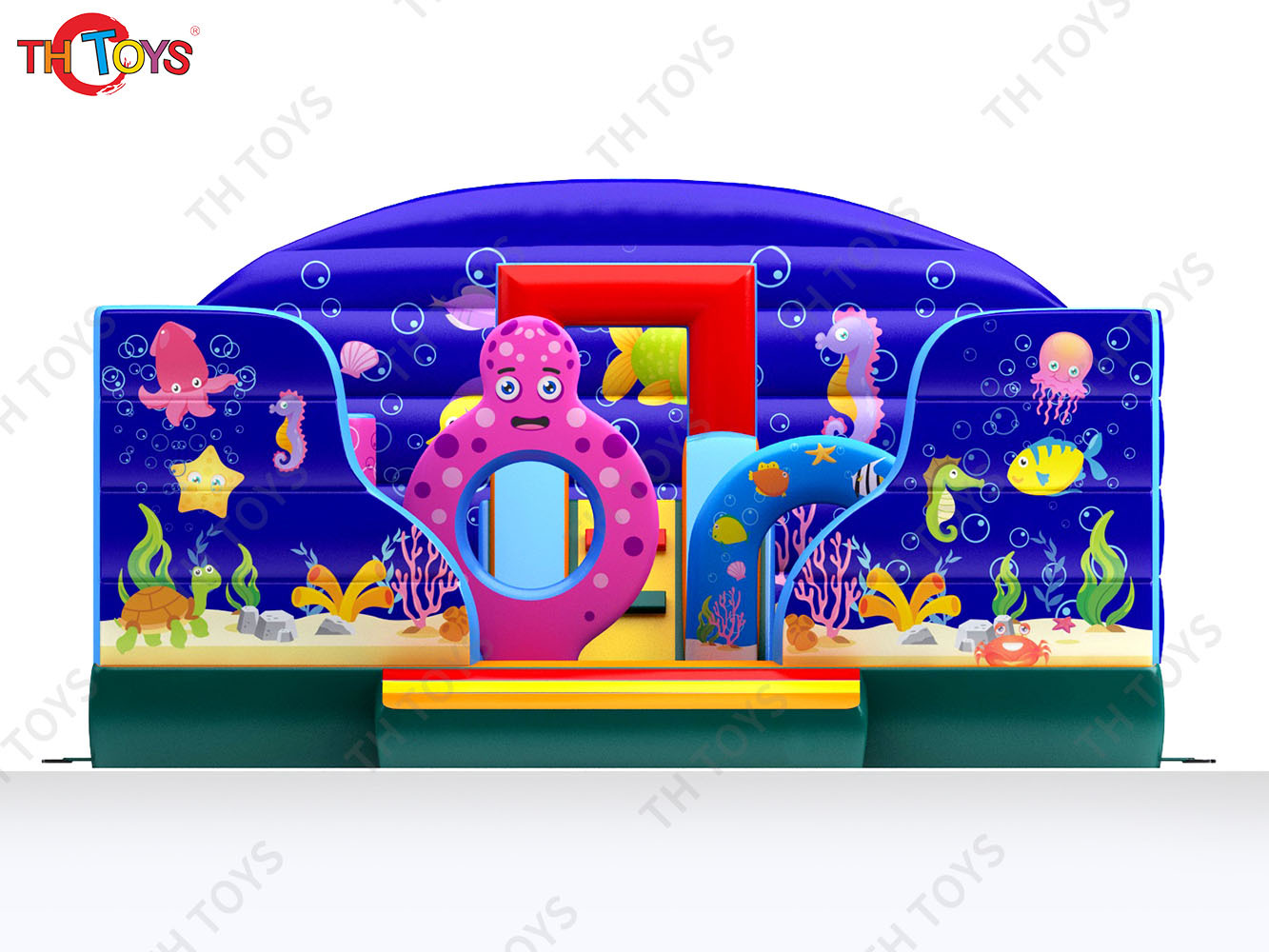Ocean World c Parties Trampoline for kids, 2025 new inflatable sea world bouncy house fun city for sale