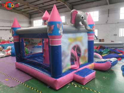 4.5x4m Elephant Bouncer Castle Durable Inflatable Slide Bounce House with Slide for Sale