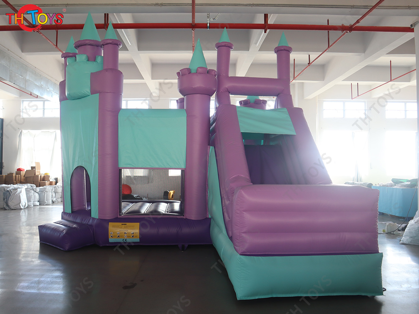 3 in 1 Pink Inflatable Bounce House with Slide Outdoor Wedding Bouncy Castle Commercial Inflatable Bouncer with Blower for Sale