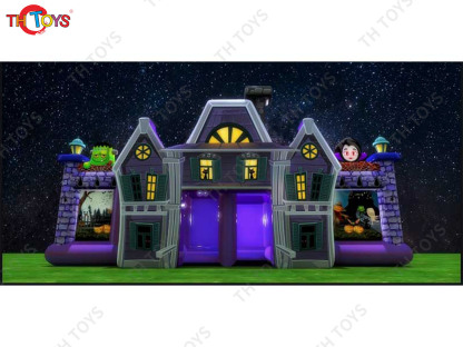 Horrible Witch Themed Inflatable Haunted Maze Halloween Inflatable Haunted House with Free Blower