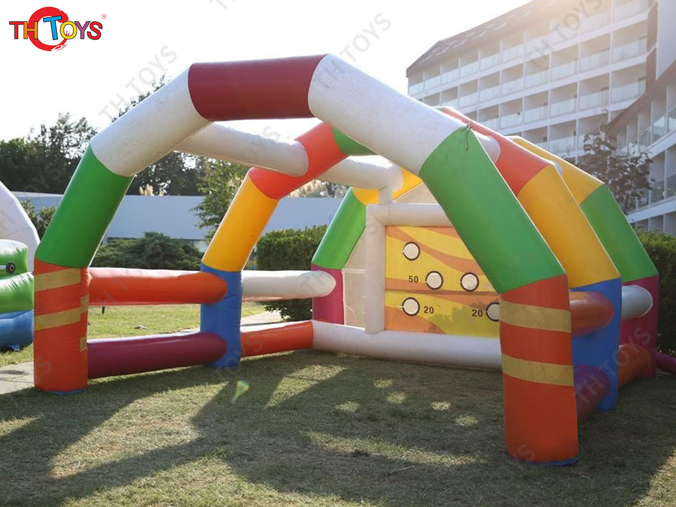 Commercial Inflatable Soccer Goal Football Shoot Out Game with Blower