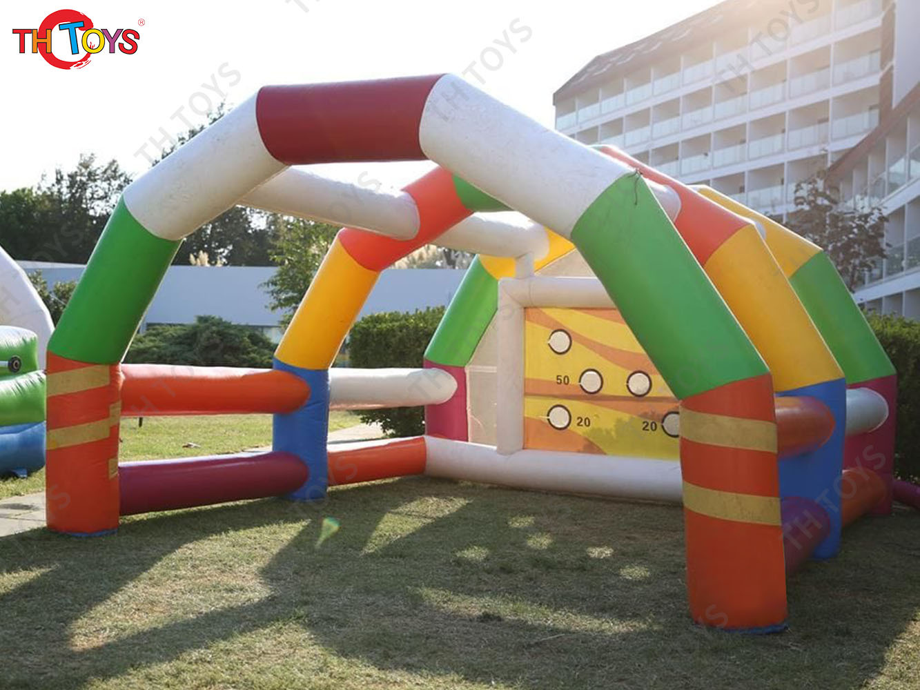 Commercial Inflatable Soccer Goal Football Shoot Out Game with Blower