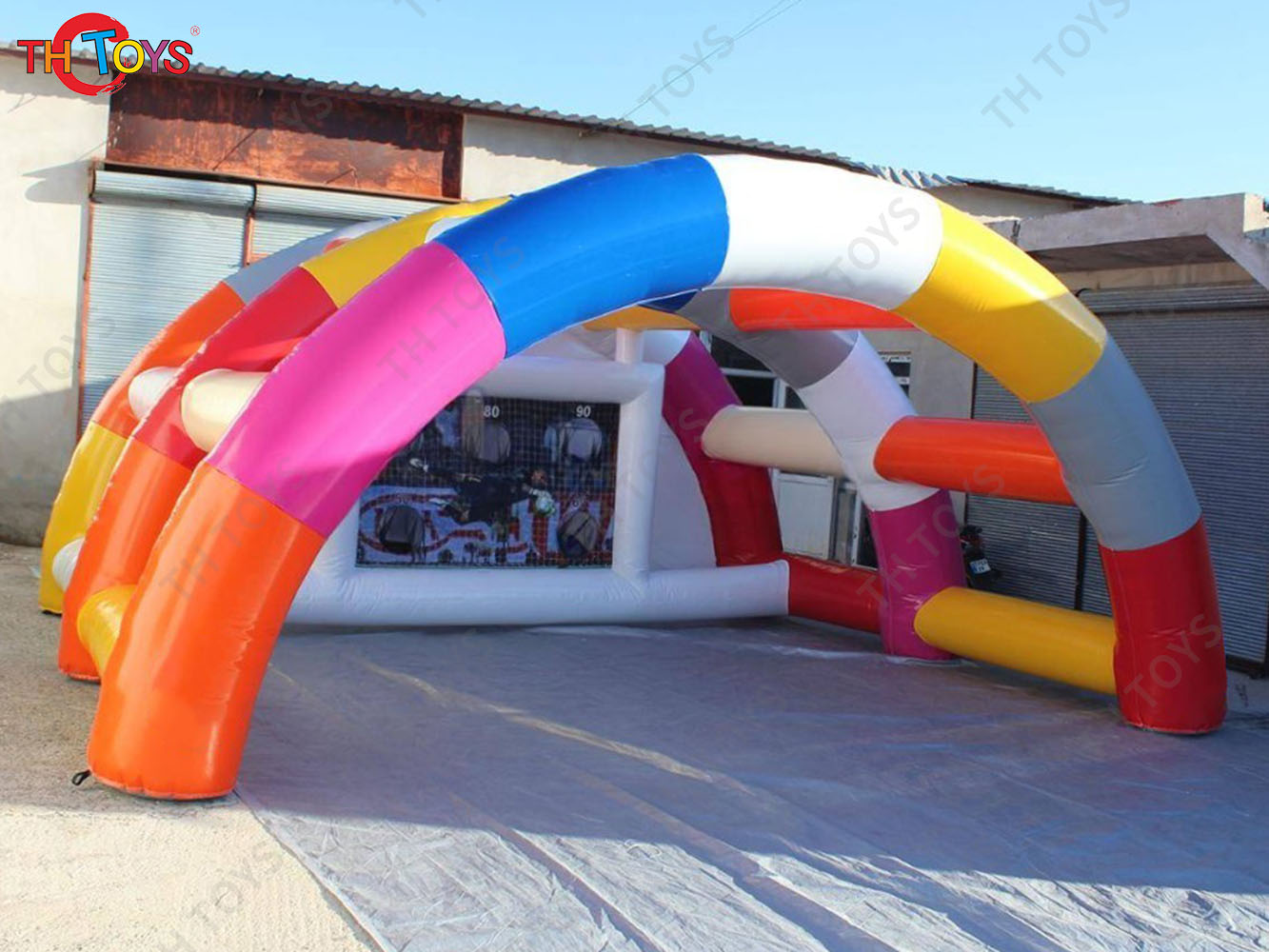 Commercial Inflatable Soccer Goal Football Shoot Out Game with Blower