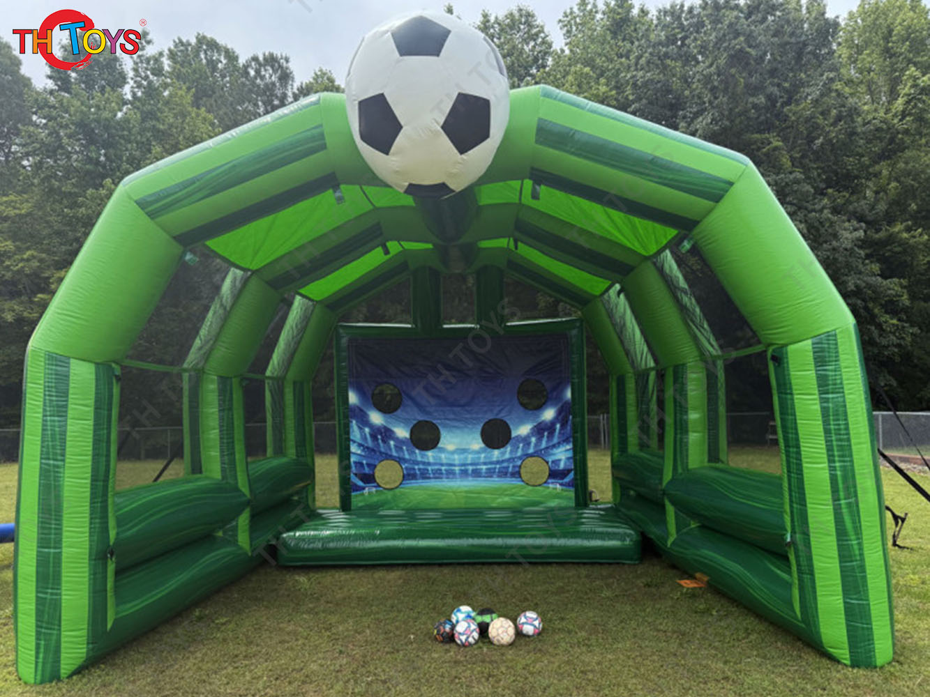 Commercial Inflatable Soccer Goal Football Shoot Out Game with Blower