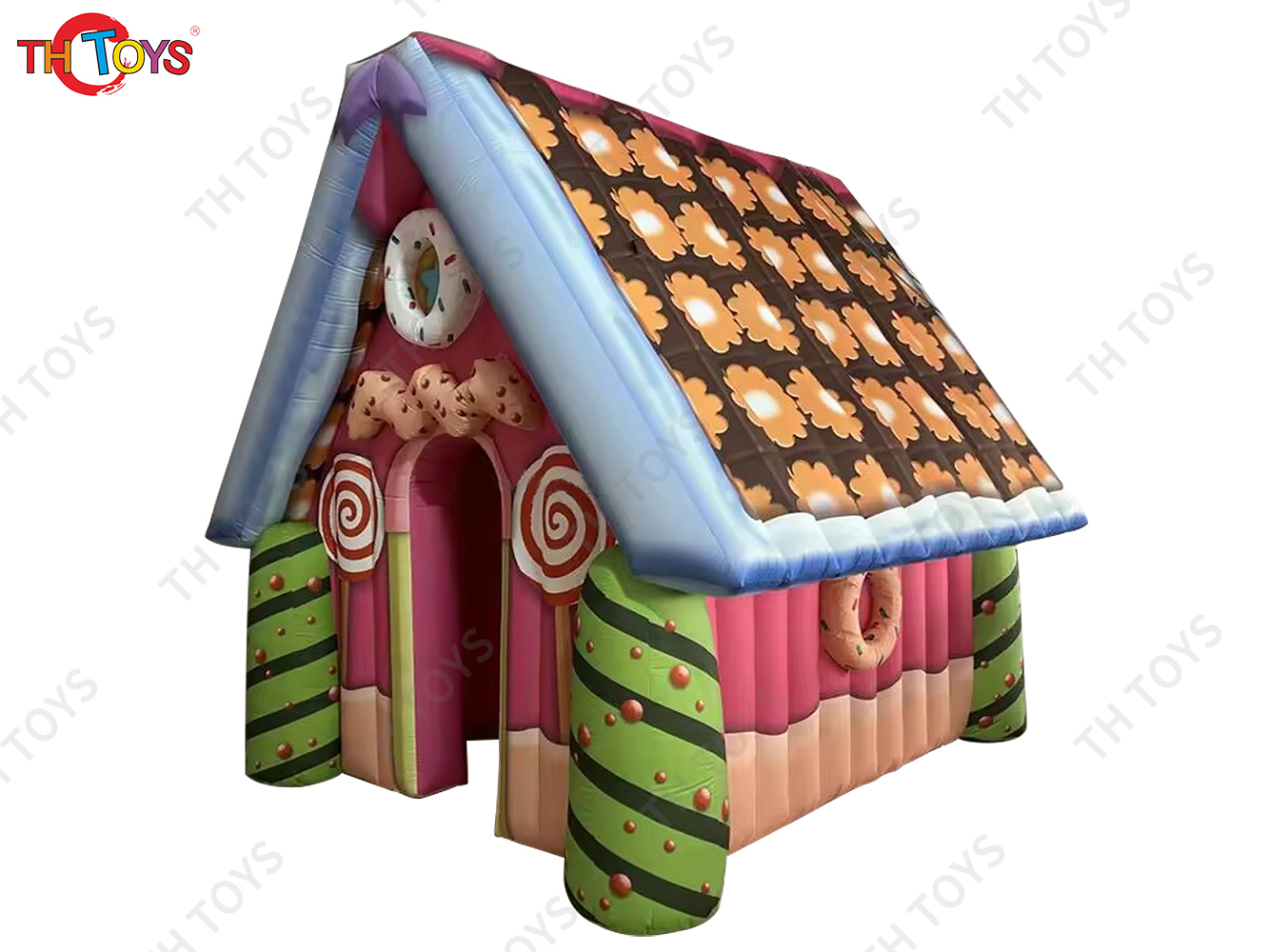 fast air ship to door, inflatable Santa grotto candy Christmas house cabin tent for yard shopping mall decoration