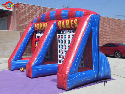 Inflatable Connect 4 basektball Soccer ball Carnival game