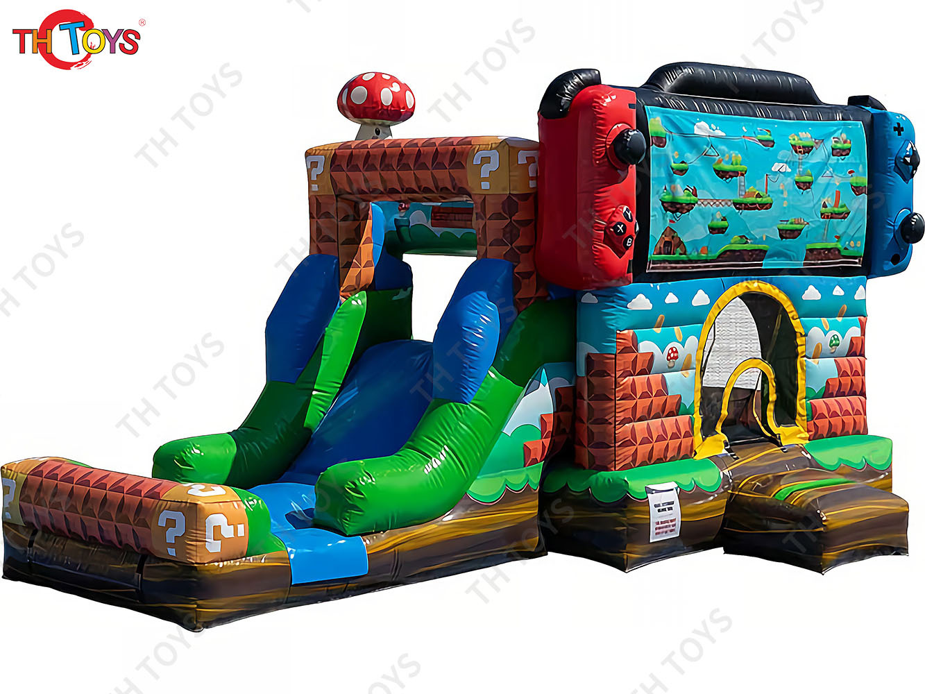 8x4m Inflatable Gamer Combo Bounce House and Slide